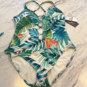 Vince Camuto One Piece Tropical Swimsuit Size 12